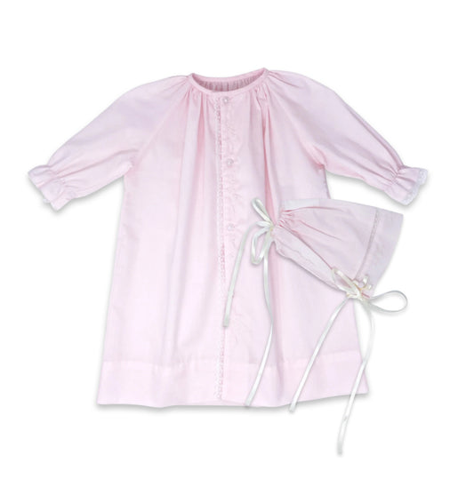 Pink Lullaby Set Daygown + Bonnet